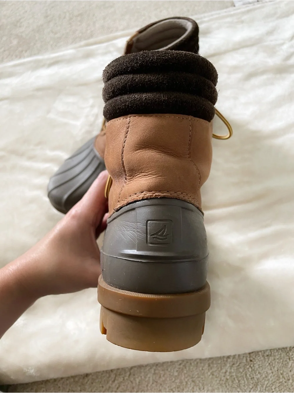 SPERRY Men’s Brown Duck Boots 8.5
